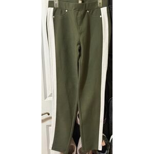 Michael Kors Ladies Pants with Stripe Size M Olive Green